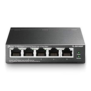 TP-Link 5-Port Gigabit Desktop PoE Switch with 4-Port PoE+, 65 W for all PoE ports, Metal Casing, Plug and Play, Ideal…
