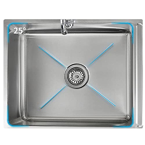 Évier de cuisine vertical inox autoportant pour restauration 60x60x90cm