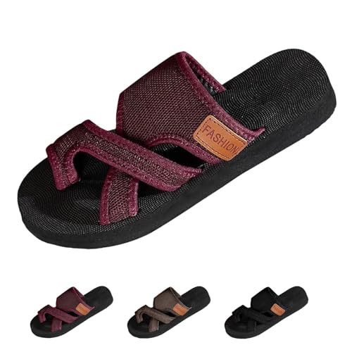 Women's Comfortable Breathable Mesh Flip Flops, Ladies Summer Casual Breathable Mesh Flip Flops Flat Sandals Slide