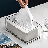 Hübsches, modernes Tissue-Dekor - Einfaches, modernes Design mit kristallklaren, transparenten Farben passt zu jedem Dekor, wodurch der Serviettenhalter stilvollen Stauraum für Ihr Badezimmer, Ihre Küchentheke, Ihr Restaurant, Büro, Ihren Haushalt, Ihre Wäsche und Ihren Schminktisch bietet.