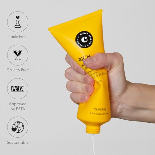 COCUNAT - Rich Conditioner - Dry, Damaged or Dyed Hair - Natural Nutrients - Split Ends - Frizz Free - Silicone Free - Moisturising - Curly Method Suitable - Instant Detangling - 200 ml - Image 6