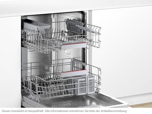 Bosch SMI4EAS28E Serie 4 - Lavavajillas inteligente parcialmente integrado (60 cm, cesta para cubiertos, fabricada en Alemania, muy silenciosa, secado extra, SpeedPerfect Plus, asistente de - imagen 4