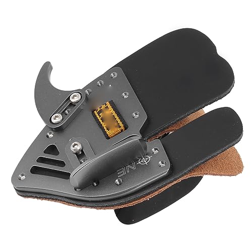 Protetor de Dedo de Arco e Flecha, Aba de Dedo de Arco e Flecha Design Ergonômico Preto Cinza Couro