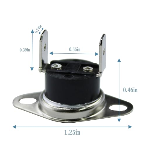 HOLEPU KSD201 110-0 Microwave Thermostat Thermal Fuse for GE, Normally Closed Temperature Control Switch for Microwave Oven, Water Heater, Etc - Thumbnail 3