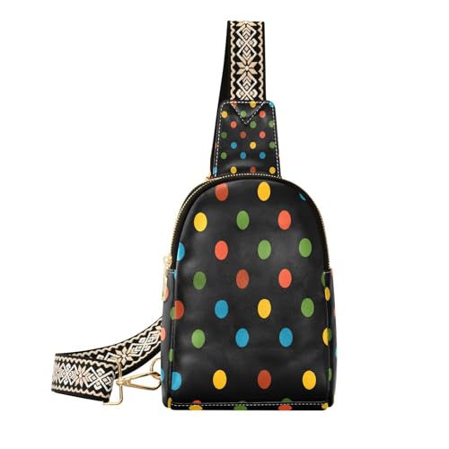 Polka Dots Black Rainbow grand sac à dos tendance pour vos sorties et voyages créatifs