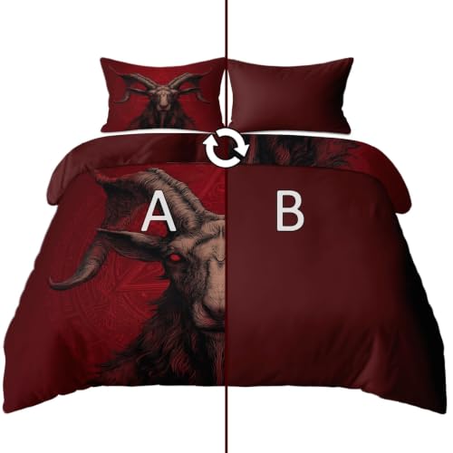 Parure de lit microfibre douce hypoallergénique rouge et noire premium