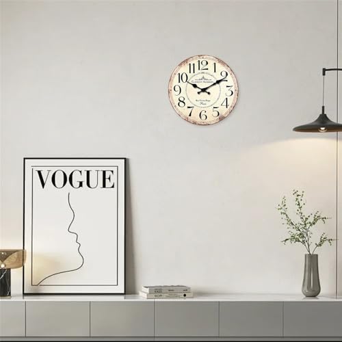 Horloge murale simple et silencieuse de 12 pouces décoration salon - 4