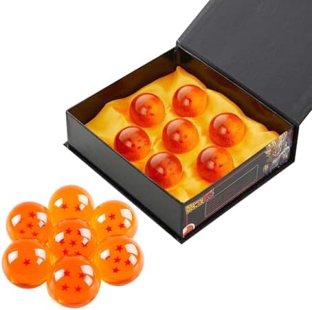 7 Boules De Dragon 4,3 Cm – De 1 à 7 étoiles, Avec Coffret Cadeau, Pour Déco Ou Collection