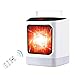 N A Ogrzewanie pomieszczenia, przenośne ogrzewanie elektryczne, regulowany termostat z trybem ogrzewania i wentylatora, 7-kolorowa lampka nocna LED, przenośne ogrzewanie wentylatora do pomieszczeń biurowych