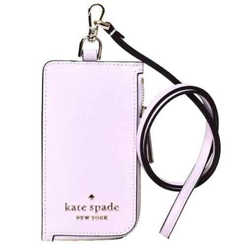 [ケイトスペード] コインケース katespade レザー ステイシー ID ランヤード 首かけ コインケース 小銭入れ カードケース コインポーチ 社員証 ケース クリア ポーチ ライラックムーン WLR00139