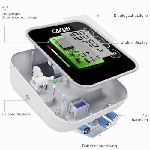 CAZON Blutdruckmessgeräte Oberarm Digital Vollautomatisch Blutdruckmessgerät Pulsmessung...