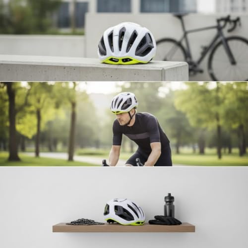 Image of Double-Shell Road Cycling Helmet Ventilated Adult Bike Helmet Sleek Removable for Cyclists, Commuters, Commuting, Brown Red, M