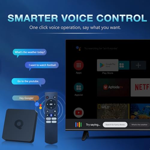 Android TV Box, TV Box Android 10.0 2GB RAM 16GB ROM H313 Quadcore Cortex-A53 ondersteuning 2.4/5.0GHz WiFi BT5.2 HDR10.0 3D 4K 1080P Android Box - Afbeelding 4