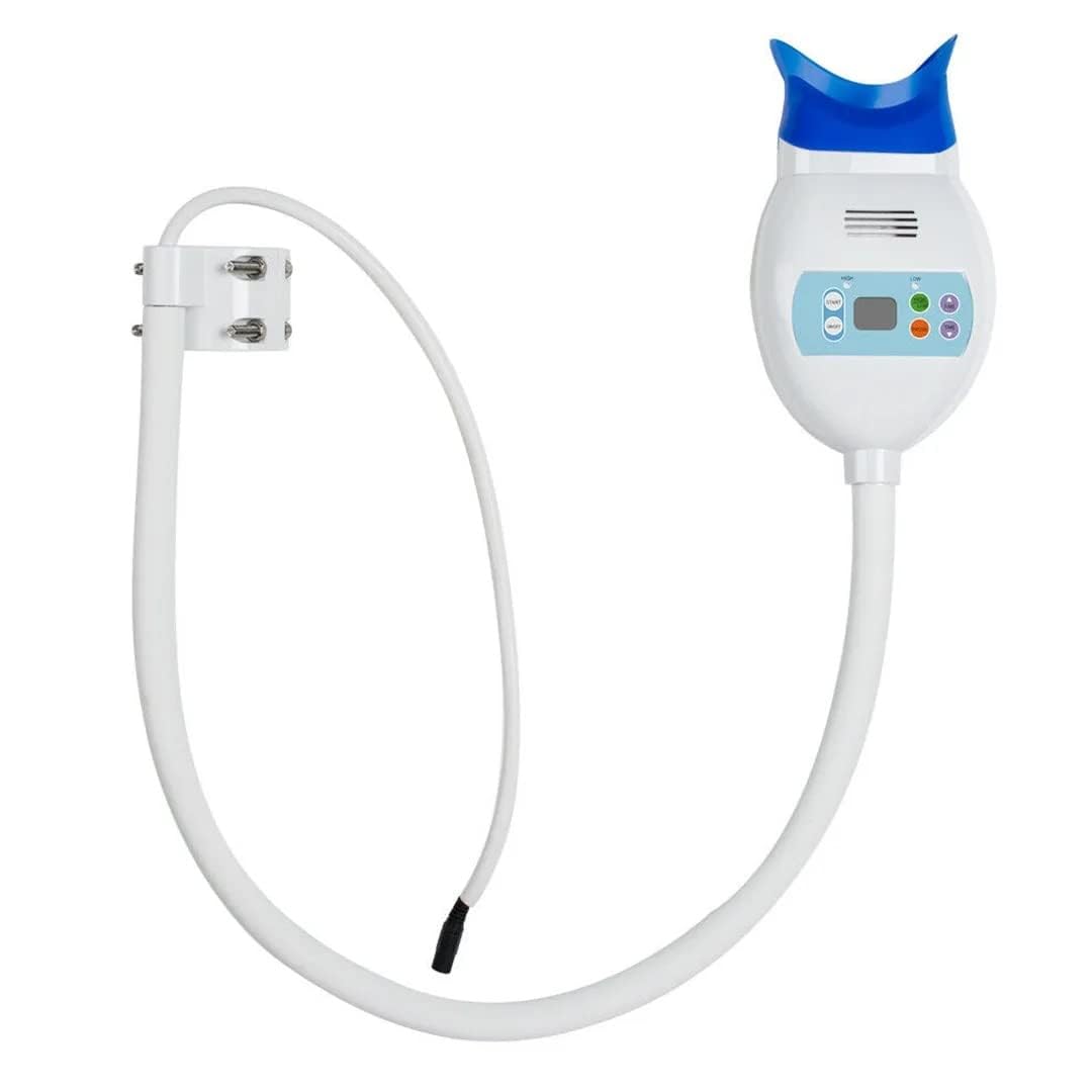 Professional Dental Bleaching Light System Floor Mount Stand Type Teeth Whitening Unit with Digital Display White and Blue