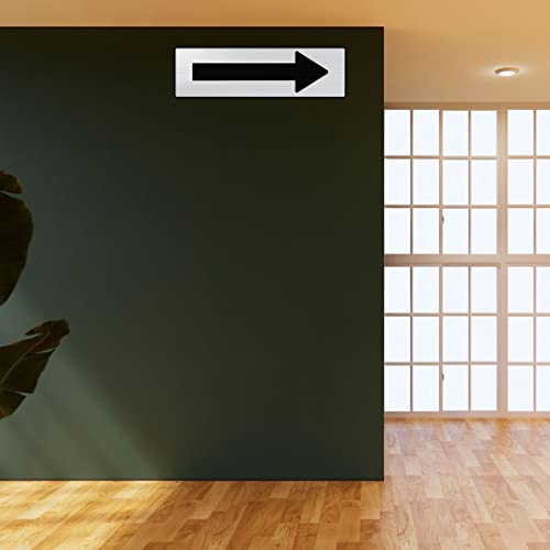 Image of CVANU 1pc Silver Acrylic DIRECTION(Arrow) Self-Adhesive Sign Board for Office /Hospital /Cafe Sign Board c72