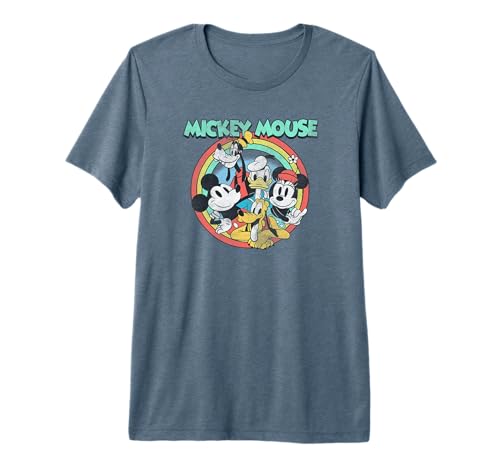 T-shirt Mickey Disney et ses amis pose de groupe nostalgie classique