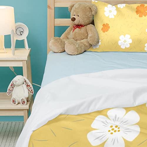 Linge de lit Sakura blanc orange comprenant housse de couette douce - 5