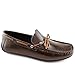 MJNY Mens Casual Comfortable Genuine Leather Lightweight Driving Moccasins Classic Fashion Tie-Bow Loafer Slip On Breathable Driving Loafer Brown Grainy 8