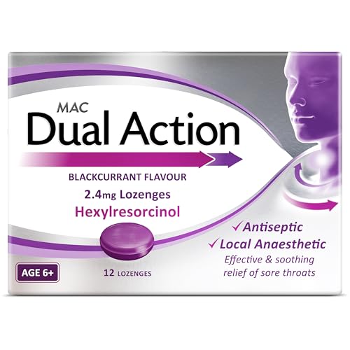 Mac Dual Action Blackcurrant Flavour 12 Lozenges