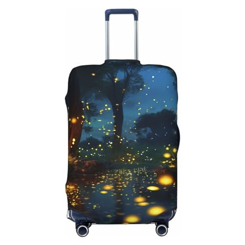 Luggage Cover Protector Washable Stretch Suitcase Protector Fireflies Suitcase Cover Anti-Scratch Travel Baggage Covers Fits 18-32 Inch Luggage Protectors