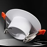 Jievmrs Revisionsklappe Runde Inspektionsluke aus Kunststoff, Kleine Revisionsklappe mit Kabelabdeckung für Wand, Weiße Revisionstür für Trockenbauwände/Sanitärinstallationen(75-85mm (2.9-3.3in))