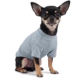 Sudadera para perro S, camiseta de punto elástica para Teckel miniatura, Shih Tzu, Caniche en miniatura, ropa ligera para mascotas, para paseos casuales y uso en casa, cómoda camiseta casual, azul
