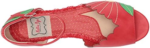 Bettie Page BP100-FRUITIE Flat Sandal, red, 10 M US | Image 4