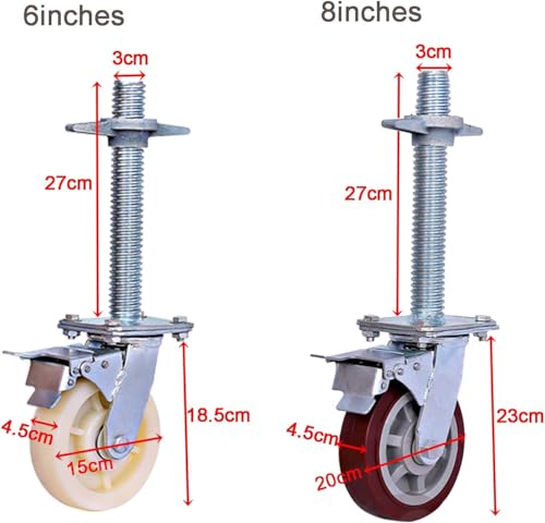 Roues d'échafaudage en polyuréthane pour stabiliser un échafaudage de chantier - 2