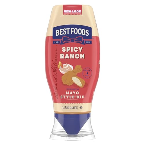 Best Foods Spicy Ranch Chicken Tender Mayonnaise Style Dip Spicy Ranch Delicious Flavor No Artificial Flavors 11.5 Fl Oz