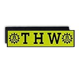 28x7cm Copytec Rückenpatch THW Ehrenamt Feuerwehr Technisches Hilfswerk Retterherz Team #33495
