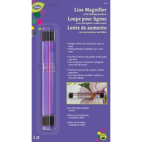 LoRan LM-2 Line Magnifier with Sliding Markers,Black, 1 Count (Pack of 1) Cover
