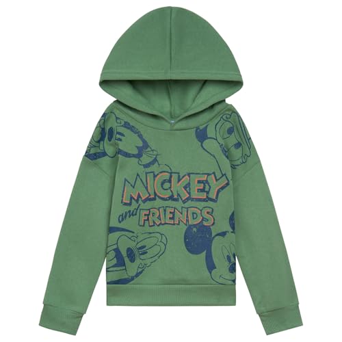 Sweat à capuche Disney Mickey Mouse vert pour l'école et les sorties des enfants
