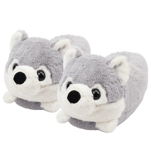 Image of Women Animal Slippers Cute Plush House Shoes Warm Novelty Cartoon | Slippers Gifts for Birthday Christmas