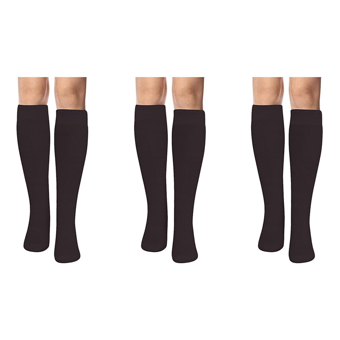 (Pack of 1 Pair = 2 Socks Men Winter Woolen Warm Brown Knee Length Knee High Long Socks for Shoe size 6,7,8,9-image-21