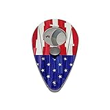 Xikar Xi2 Cigar Cutter Turano Flag Series, Spring-Loaded Double Guillotine Action, 440 Stainless Steel Blades with Rockwell C Rating of 57, USA Flag