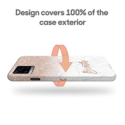 Image of COLORflow Back Cover Compatible with Vivo V20 | (Best for Girls) Quotes (Breathe) Marble | Designer Printed Hard CASE Bumper Back Cover Compatible with Vivo V20