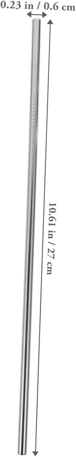 Cabilock 3sets Stainless Steel Straw with Cleaning Brushes and Storage Bag Reusable Straws for Juices and Portable and for Home Camping and Travel