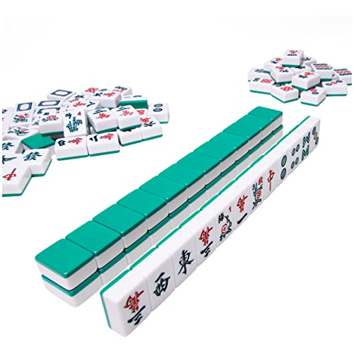 Legacy Deluxe Mah Jong Classic Game With Two-Toned Tiles And Lined Wood Storage Case, Family Game For 4 Players Ages 8 And Up #TOP7