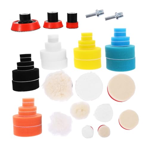 Cabilock 1 Set Car Polishing Set Attachment Detailing Cars Shine Automotive Wheel Pad Buffing Car Polisher Drill Polishing Kit Car Wax Buffer Car Buffers and Polishers Kit Sponge
