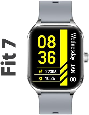 Logia Fit7 Akıllı Saat, 2.01 inç Dokunmatik Ekran, iOS ve Android Uyumlu, Kalp Atış Hızı, Adım Sayma, Uyku Analizi, Gümüş Gri - Görsel 5