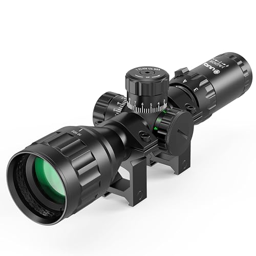 UUQ 3-9x32AO Rifle Scope with Red & Green Illumination - Long Range Hunting Optics for Air Sniper, Crossbow, Airsoft, Pellet Gun, BB, Airgun - Waterproof, Fog-Proof