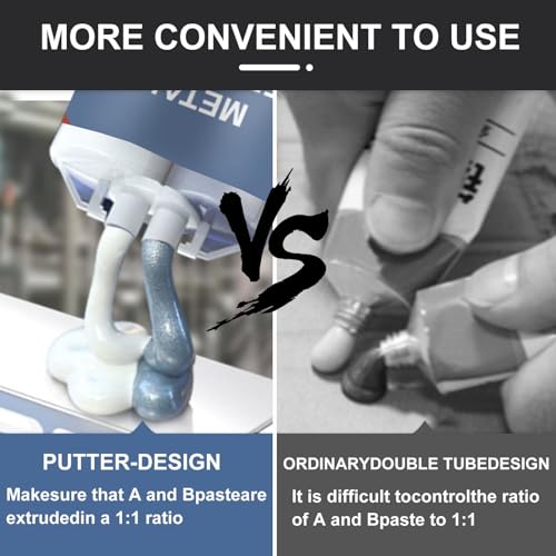 160g Metallkleber, 2 Komponenten Epoxidharz Kleber Extra Stark Metallkleber zur Verklebung von Metall, Edelstahl, Holz, Keramik - Flüssigmetall Schweißkleber zum Reparieren, Gusseisen