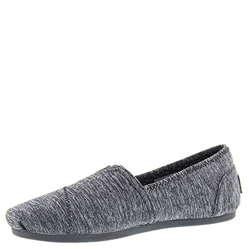 Image of Skechers Women's Bobs from Plush Fashion Slip-on Flat Black Heather 11 B(M) US