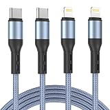 USB-C to Lightning Cable[Apple MFi Certified], 2Pack 6FT Nylon Braided iPhone Charger Fast Charging