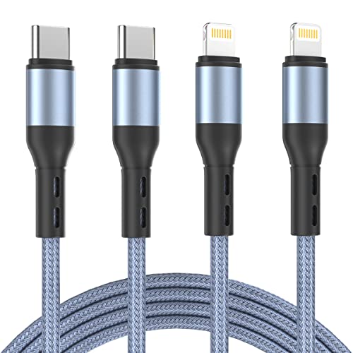 Usb-C To Lightning Cable[Apple Mfi Certified], 2Pack 6Ft Nylon Braided Iphone Charger Fast Charging Cable Iphone Charger Cord For Iphone 14 13 12 11 Pro Max Mini Xs Xr X 8 Plus, Ipad, Airpods #TOP30