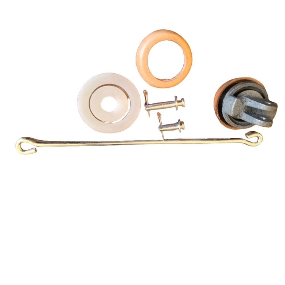 Kit di ricambio a pistone per pompe dell'acqua a mano tipo 75, stantuffo in ghisa con guarnizione in ecopelle e asta zincata, diametro 8 cm