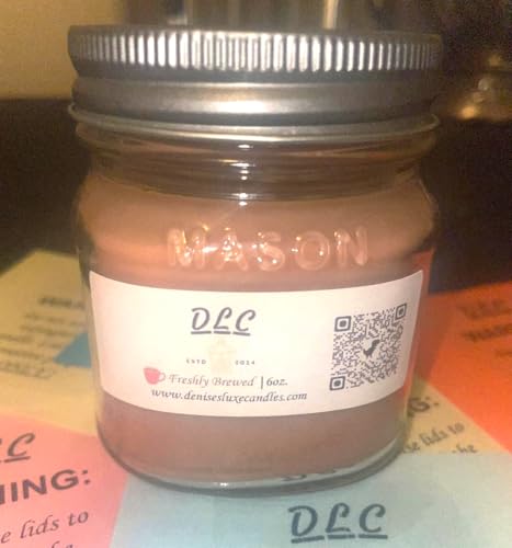 Denise's Luxe Candles - Freshly Brewed 6oz Mason Jar Candle
