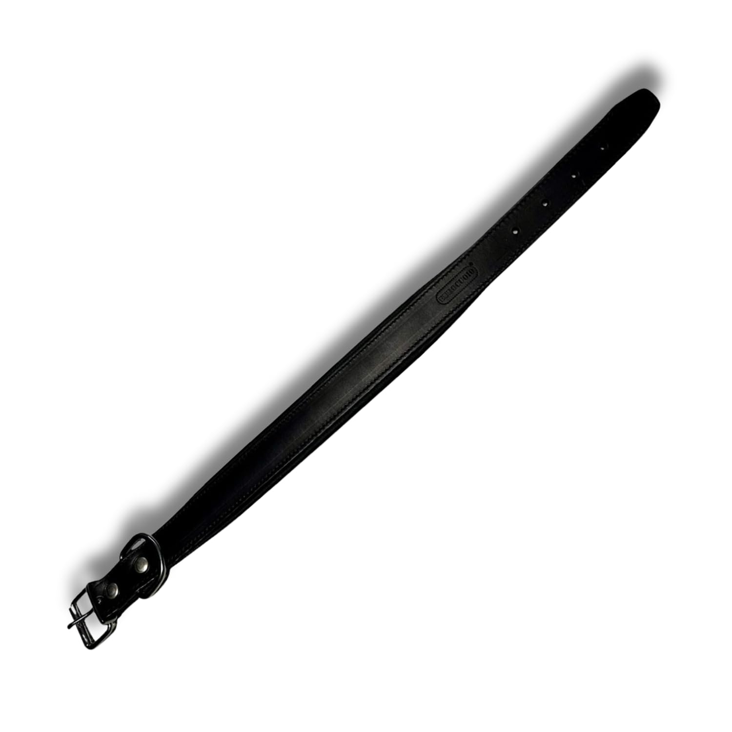 Collier pour chien anti-irritation en cuir rembourré noir 560 mm