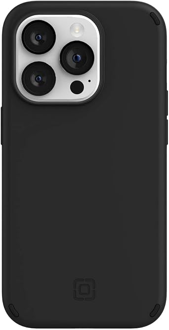 حافظة Incipio Duo لهاتف iPhone 14 Pro MagSafe ومتوافقة مع الشحن اللاسلكي، حافظة حماية رفيعة مزدوجة الطبقة مع حماية من السقوط بطول 12 قدمًا، غطاء ممتص للصدمات ومقاوم للخدش - أسود