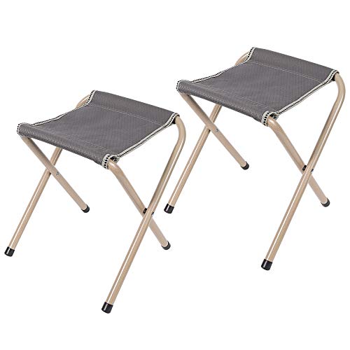 REDCAMP-Folding-Camp-Stools-for-Adults-Heavy-Duty-15-Inch-Tall-Lightweight-Portable-Backpacking-Stool-Seat-300lbs-Capacity-Blue-and-Grey-2-Pack